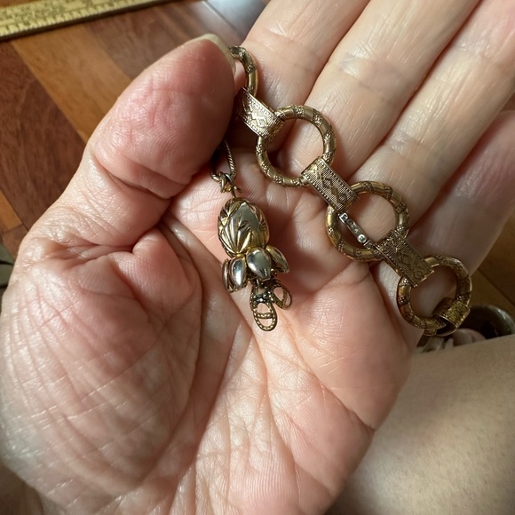 1940's Rare Hollycraft Regency Hollywood Gold Tone Metal Chain Belt - Picture 8 of 14